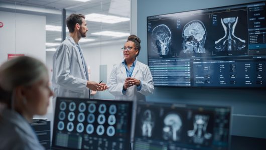Medical,Hospital,Health,Care,Lab:,Camera,Captures,Professional,Neuroscientists,Analysing